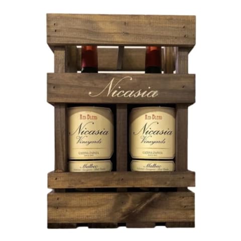 Nicasia Vineyards Red Blend Malbec MAGNUM x 2 . Estuche Cava