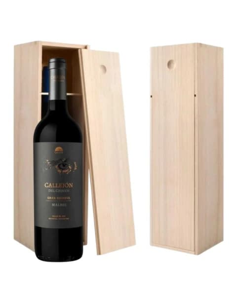 Estuche Caja madera x 1 Callejon del Crimen Gran Reserva x 750c.c.