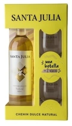 Santa Julia Chenin Dulce + 2 vasos