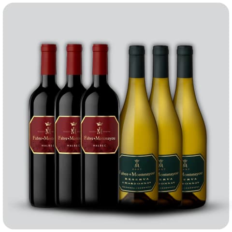 Caja Surtida 10 - 3 Fabre Malbec + 3 Fabre Chardonnay