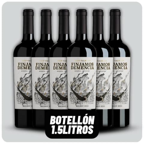 Promo x 6 Botellones de 1.5 Litros de Finjamos Demencia Malbec (Bodegas Trivento)