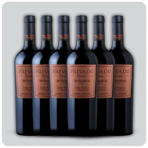 Jorge Rubio Privado Reserva Bonarda - Caja sellada - 6 x 750 cc