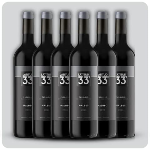 Latitud 33 Malbec - Caja sellada - 6 x 750cc