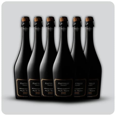 Espumante Piattelli Brut Nature - Caja sellada - 6 x 750cc