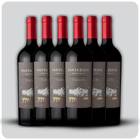 Santa Julia Reserva Cabernet Sauvignon - Caja sellada - 6 x 750 cc