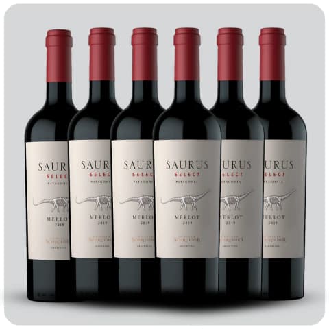 Saurus Select Merlot - Caja sellada - 6 x 750 cc