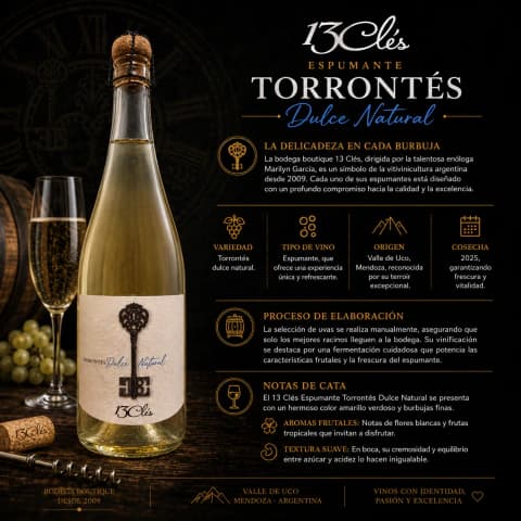 13 Cles Espumoso Torrontes Dulce