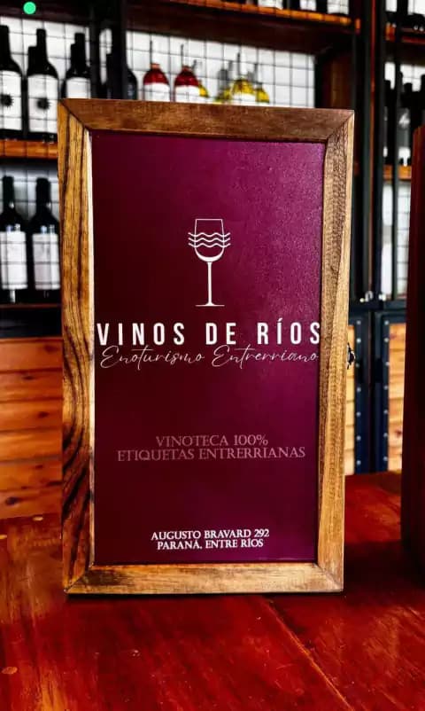 Estuche de madera para 2 vino con logo Vinos de Ríos