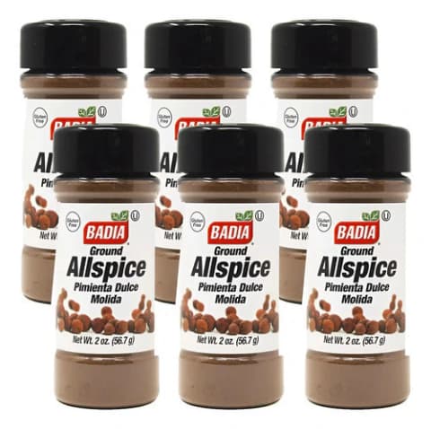 Pack 6 Condimento Badia Pimienta Jamaica Molida Dulce Sin Taac x56,7Grms