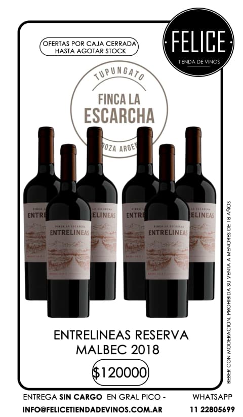 FINCA LA ESCARCHA ENTRELINEAS RESERVA MALBEC