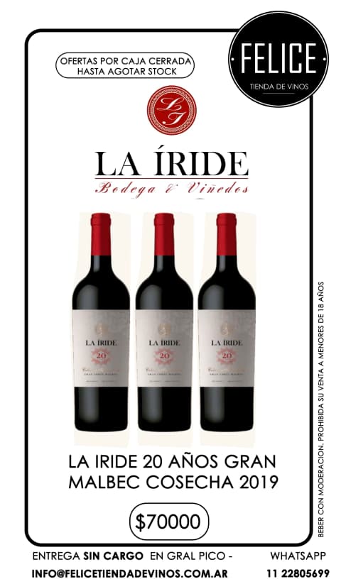 LA IRIDE 20 ANOS GRAN MALBEC