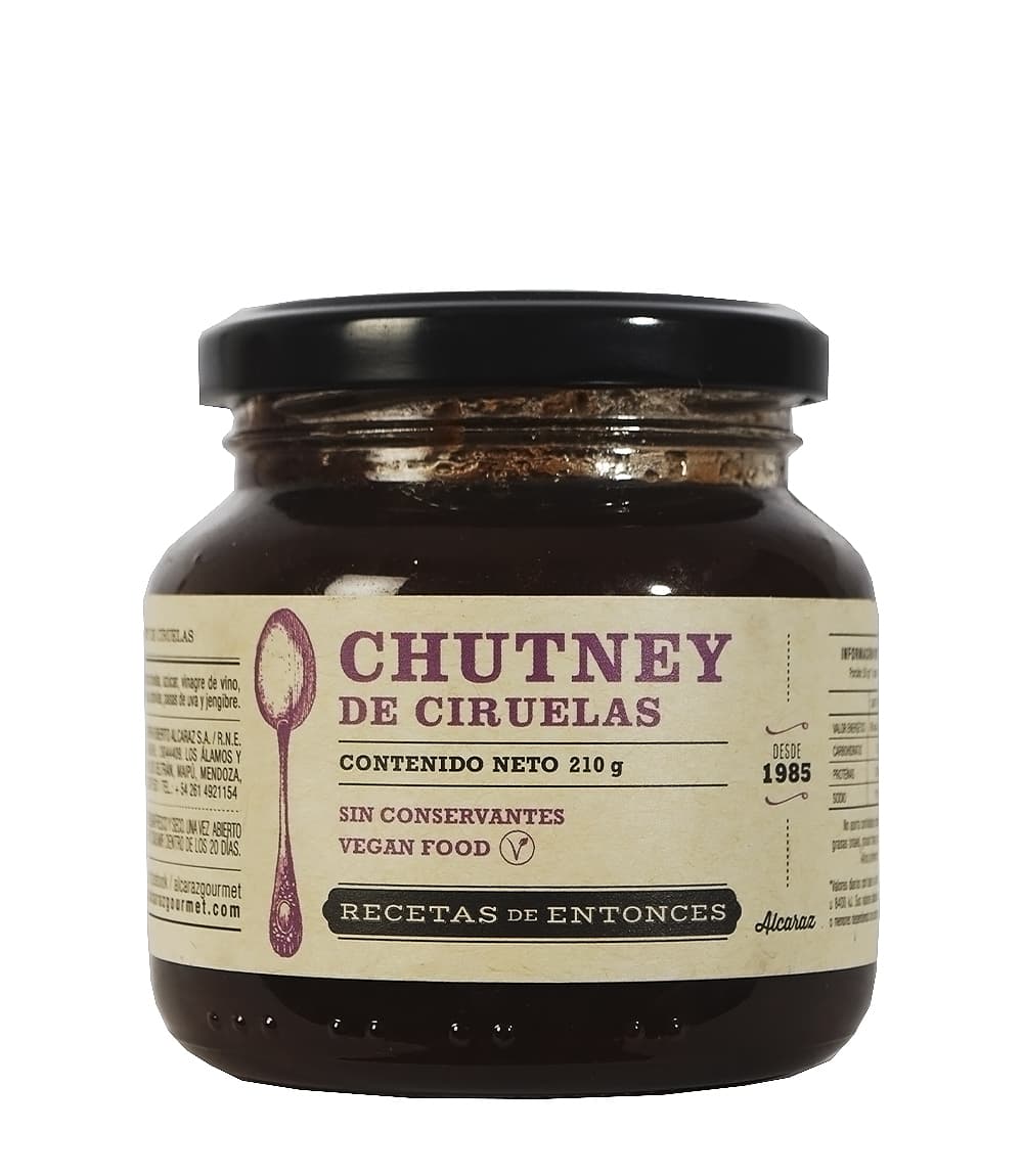 RECETAS DE ENTONCES CHUTNEY DE CIRUELAS X 210G