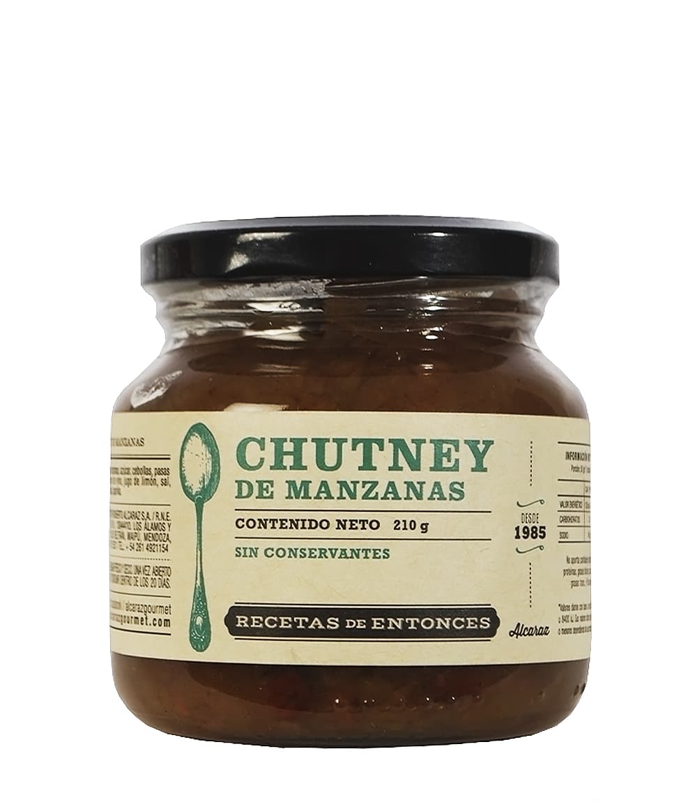 RECETAS DE ENTONCES CHUTNEY DE MANZANA X 210 GR