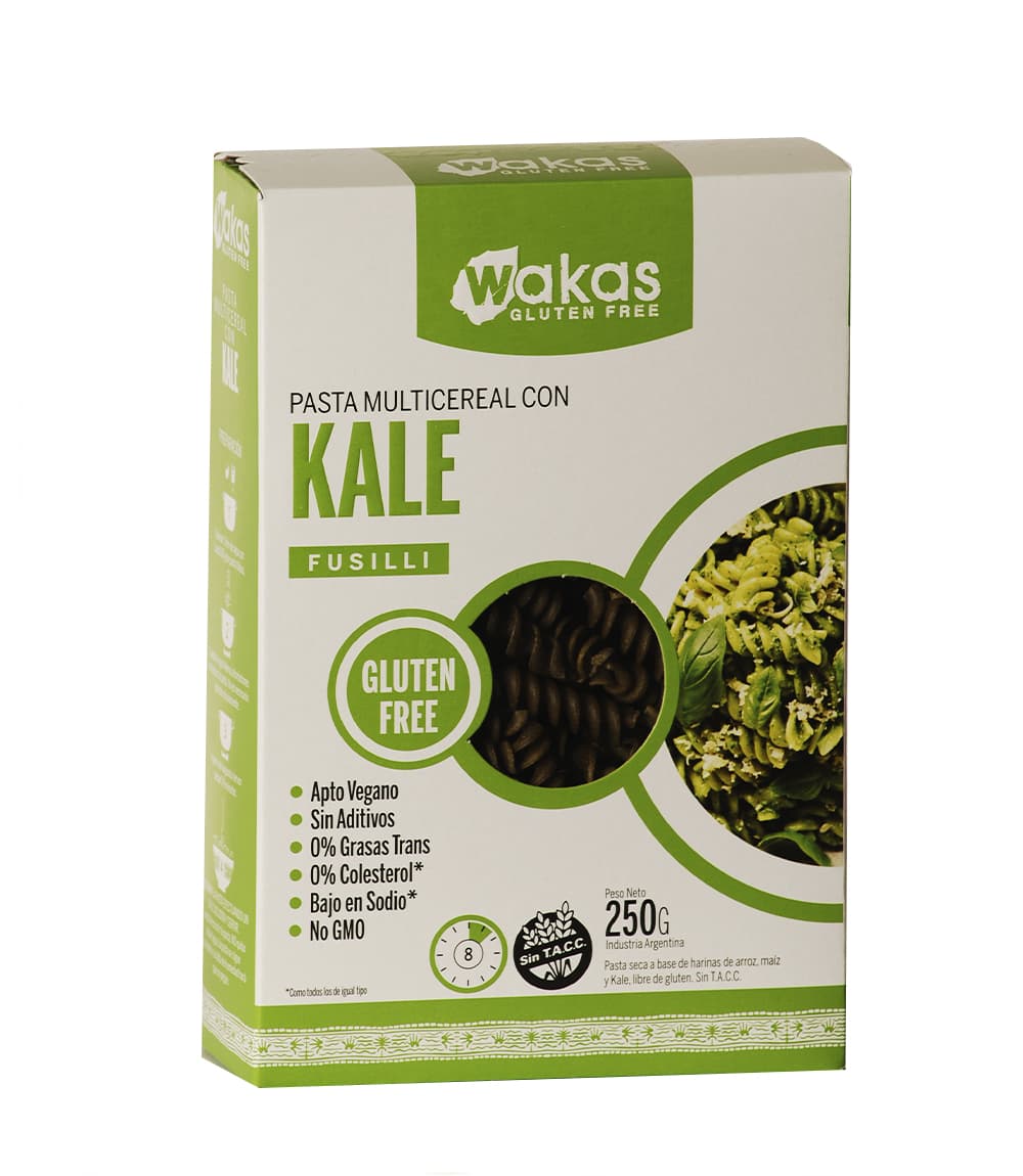 F. WAKAS FUSILLI MULTICEREAL C/KALE S/TACC X 250G