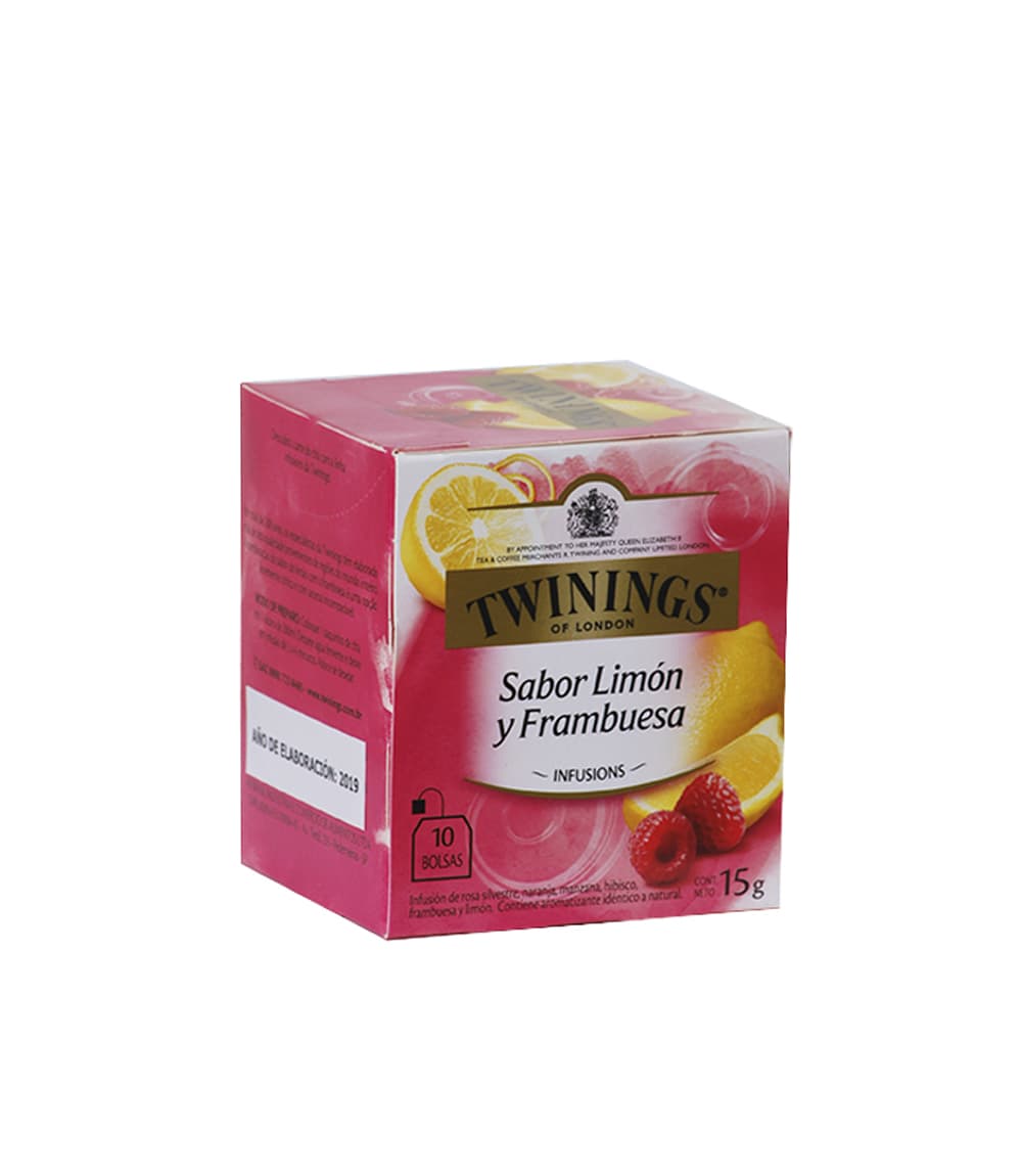TE TWININGS LIMON Y FRAMBUESA X 10 SAQ