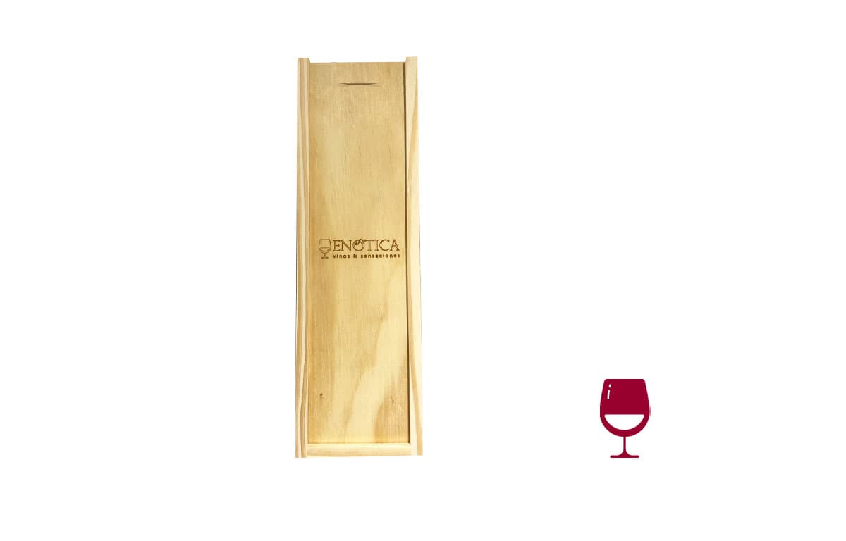 Cofre de madera para una botella individual